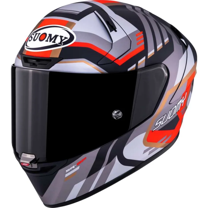 Casco Moto Integrale Racing SuomySR-GP EVO INFRARED Opaco Grigio Rosso Nero Novità