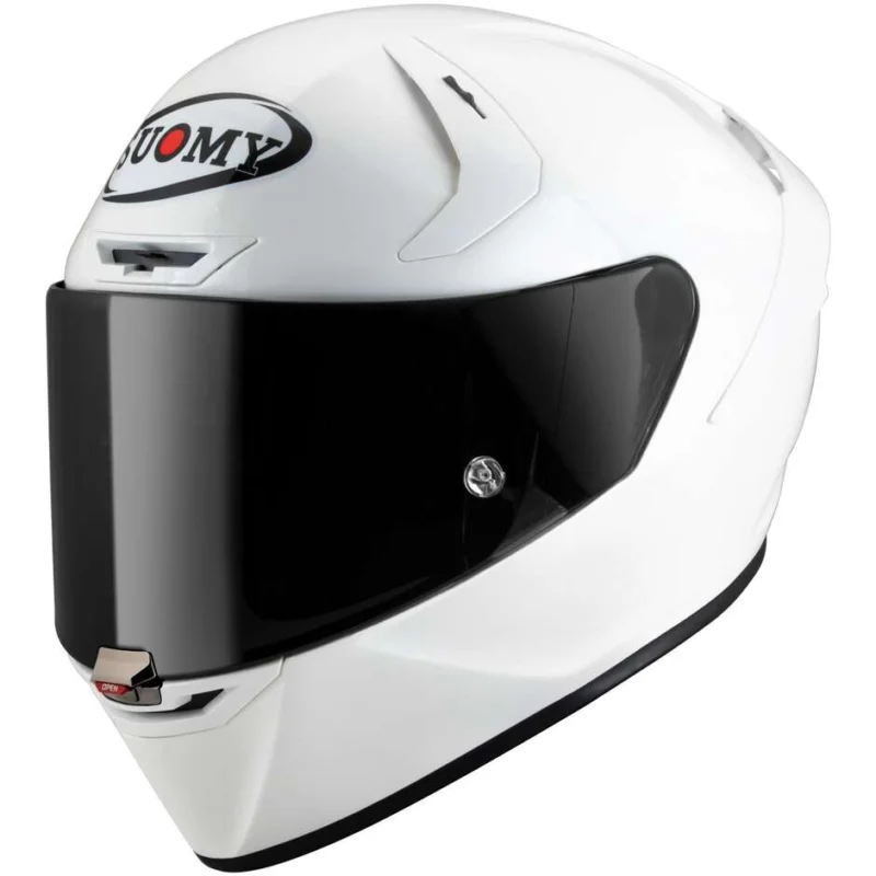 Professionale Casco Moto Integrale Racing Suomy SR-GP EVO PLAIN Bianco Perla