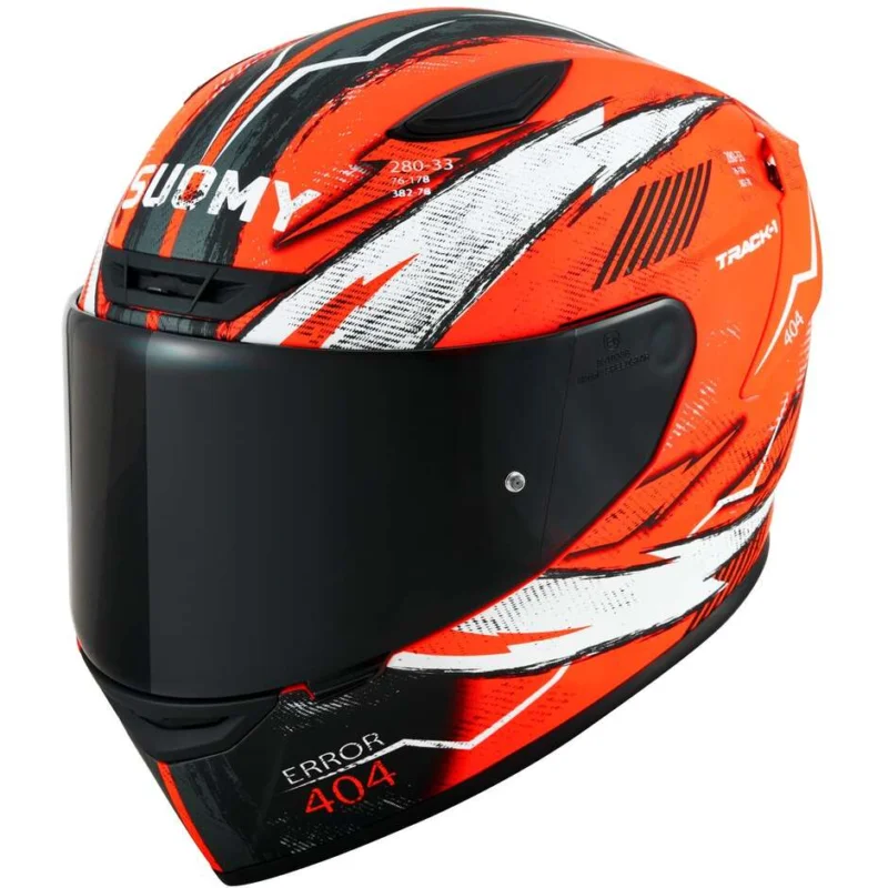 Direttamente Dal Produttore Casco Moto Integrale Racing Suomy TRACK-1 404 Opaco Arancio Fluo