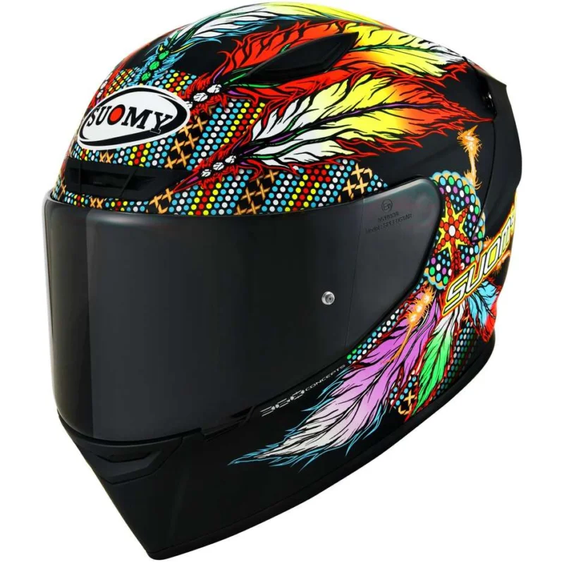 A Buon Prezzo Casco Moto Integrale Racing Suomy TRACK-1 CHIEFTAIN Nero Opaco