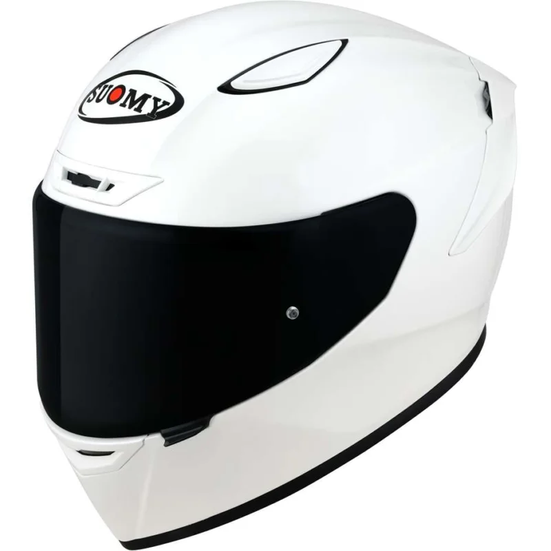 Subito Disponibile Casco Moto Integrale Racing Suomy TRACK-1 PLAIN Bianco