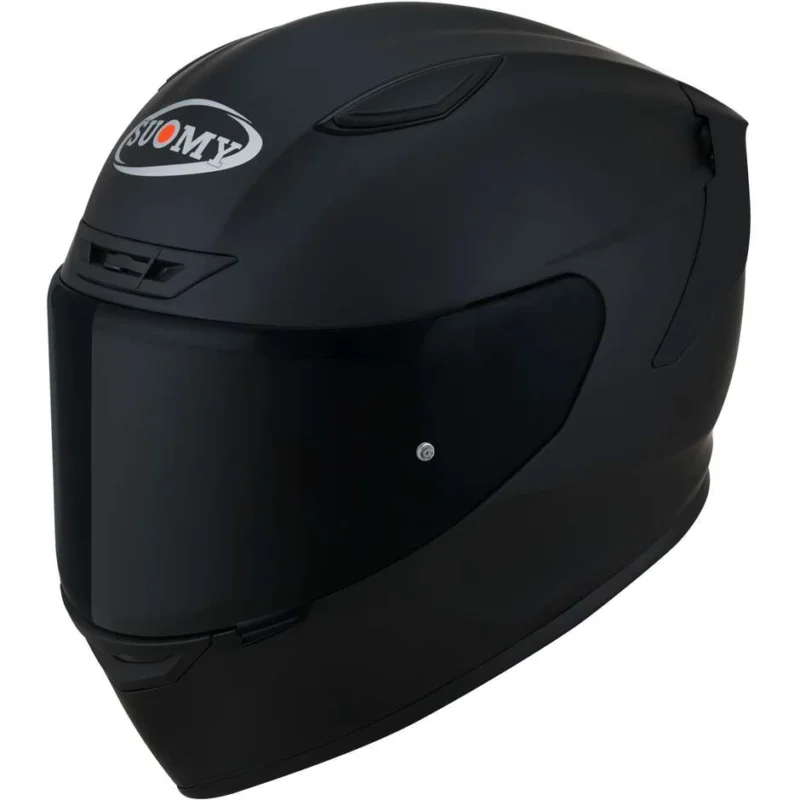 Casco Moto Integrale Racing Suomy TRACK-1 PLAIN Nero Opaco Ultima Occasione