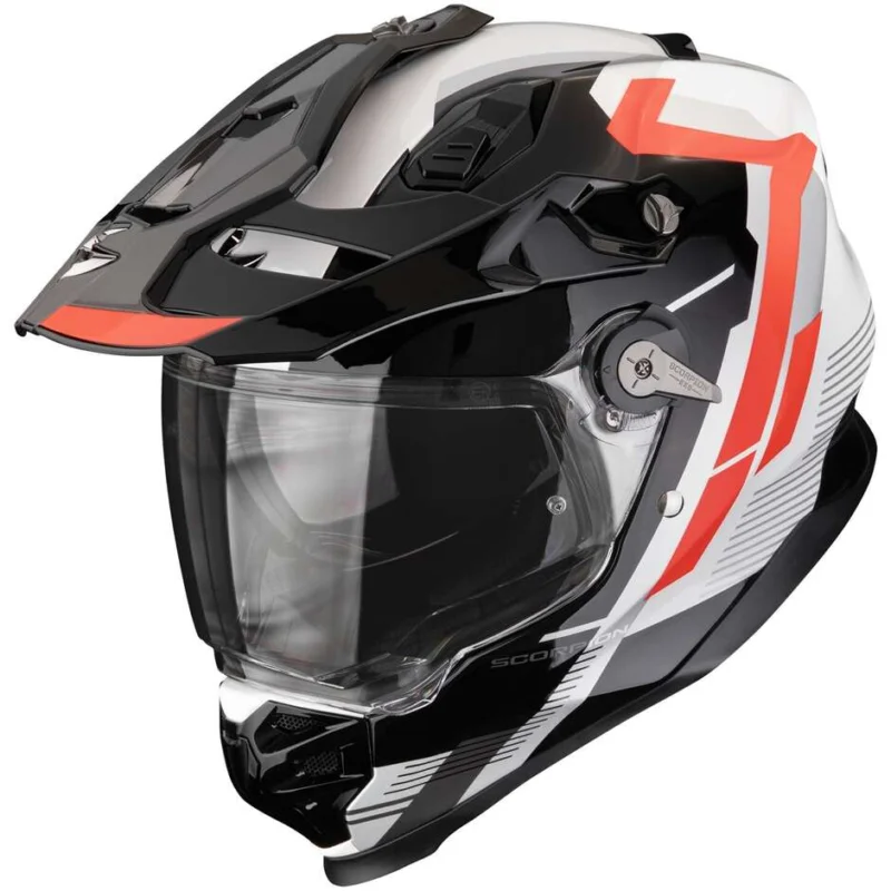 Casco Moto Integrale Scorpion ADF-9000 AIR PATROL Nero Rosso Più Venduto