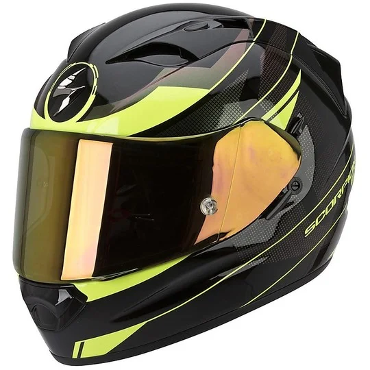 Casco Moto Integrale Scorpion Exo-1200 Air Fulmen Nero Giallo Offerta Lampo
