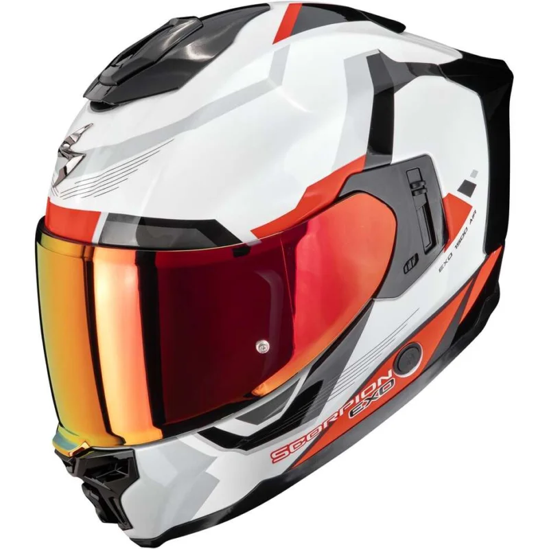 Prezzo Basso Casco Moto Integrale Scorpion EXO-1500 AIR ARENA Bianco Rosso