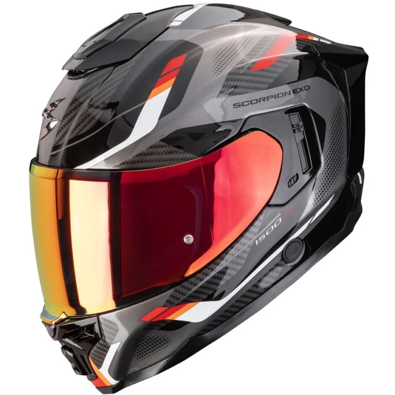 Popolare Casco Moto Integrale Scorpion EXO-1500 AIR SLEEK Nero Rosso
