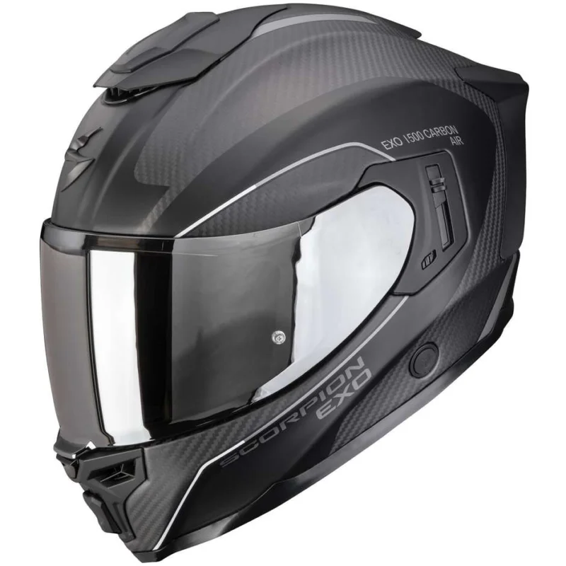 Offerta Limitata Casco Moto Integrale Scorpion EXO-1500 CARBON AIR MUNDI Nero Opaco Argento