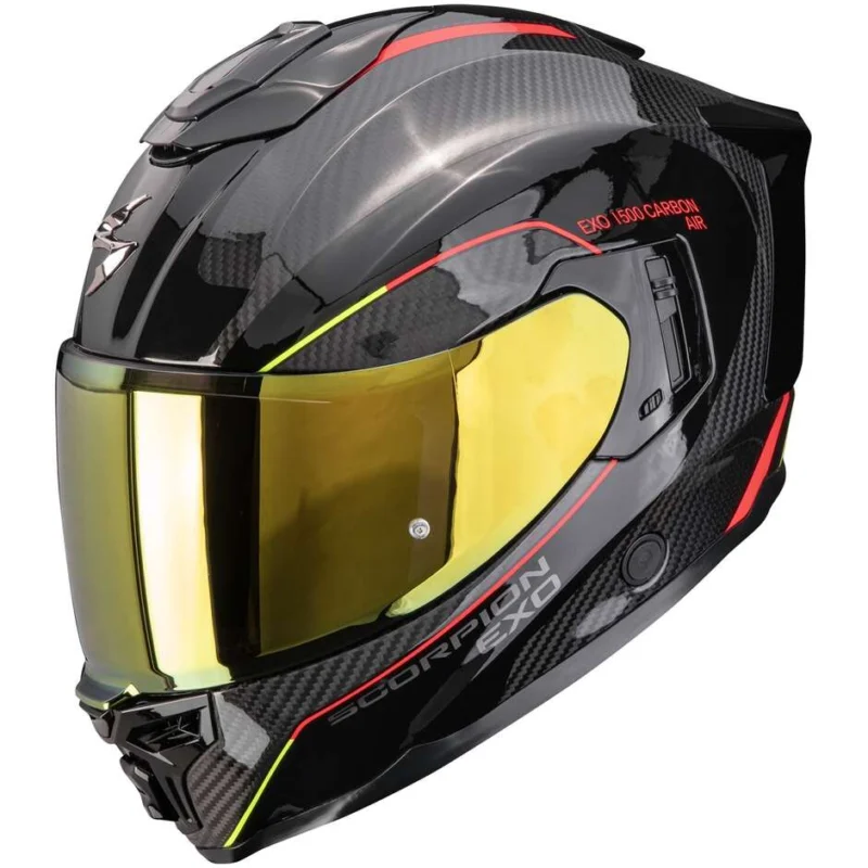 Soddisfatti O Rimborsati Casco Moto Integrale Scorpion EXO-1500 CARBON AIR MUNDI Nero Rosso Giallo