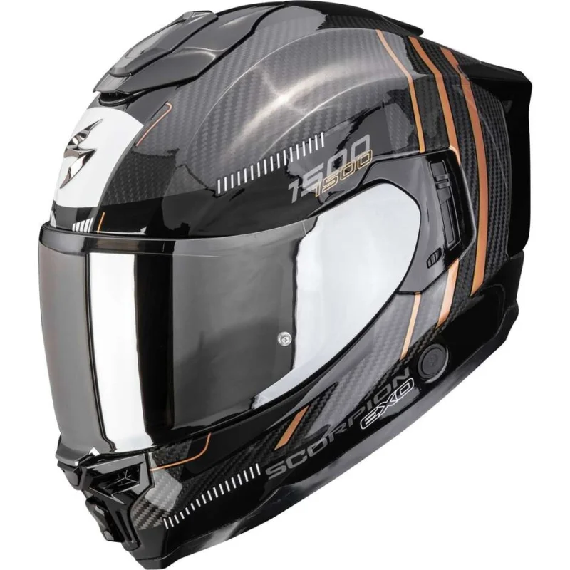 Casco Moto Integrale Scorpion EXO-1500 CARBON AIR ZITY Nero Rame Economico