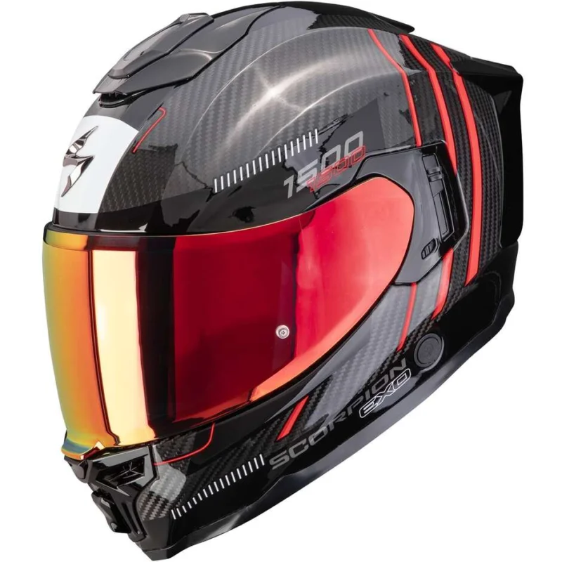 Miglior Prezzo Casco Moto Integrale Scorpion EXO-1500 CARBON AIR ZITY Nero Rosso