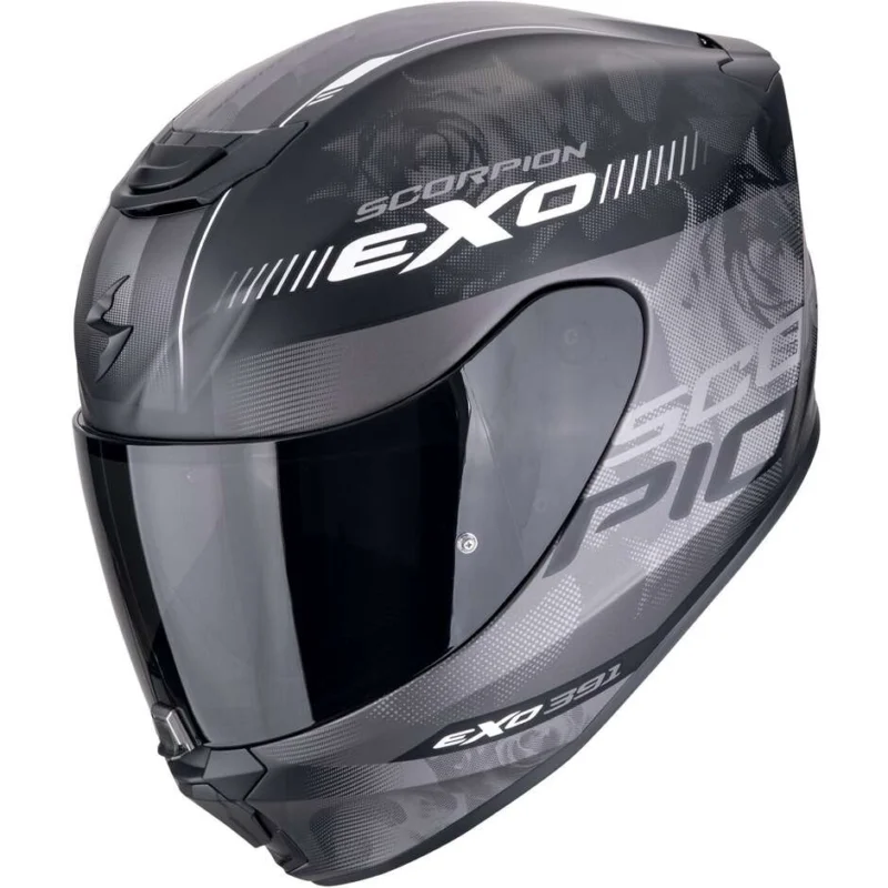 Professionale Casco Moto Integrale Scorpion EXO-391 AVA Nero opaco Argento