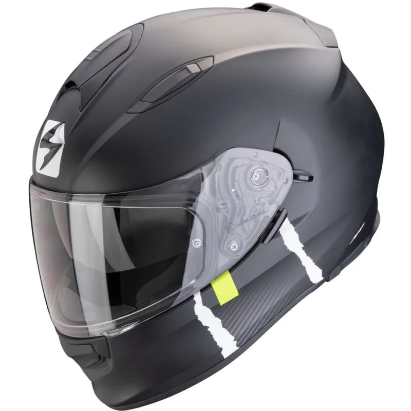Professionale Casco Moto Integrale Scorpion EXO 491 CODE Nero Argento