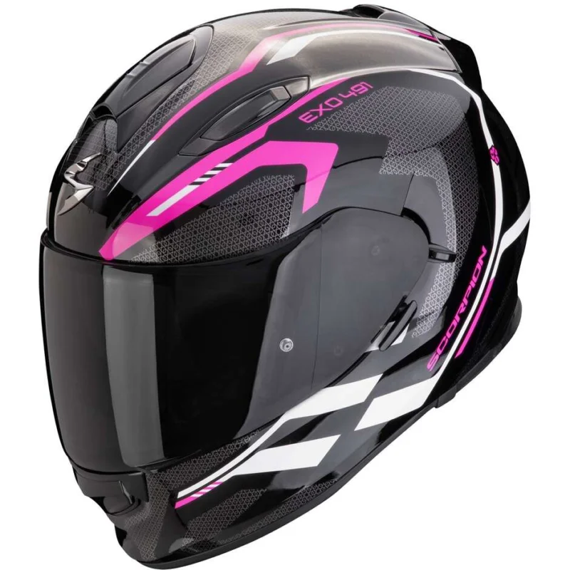 Casco Moto Integrale Scorpion EXO 491 KRIPTA Nero Rosa Bianco Direttamente Dal Produttore