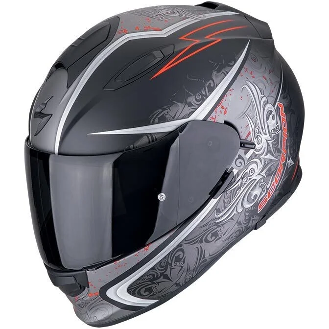 Più Venduto Casco Moto Integrale Scorpion EXO-491 RUN Nero opaco Rosso