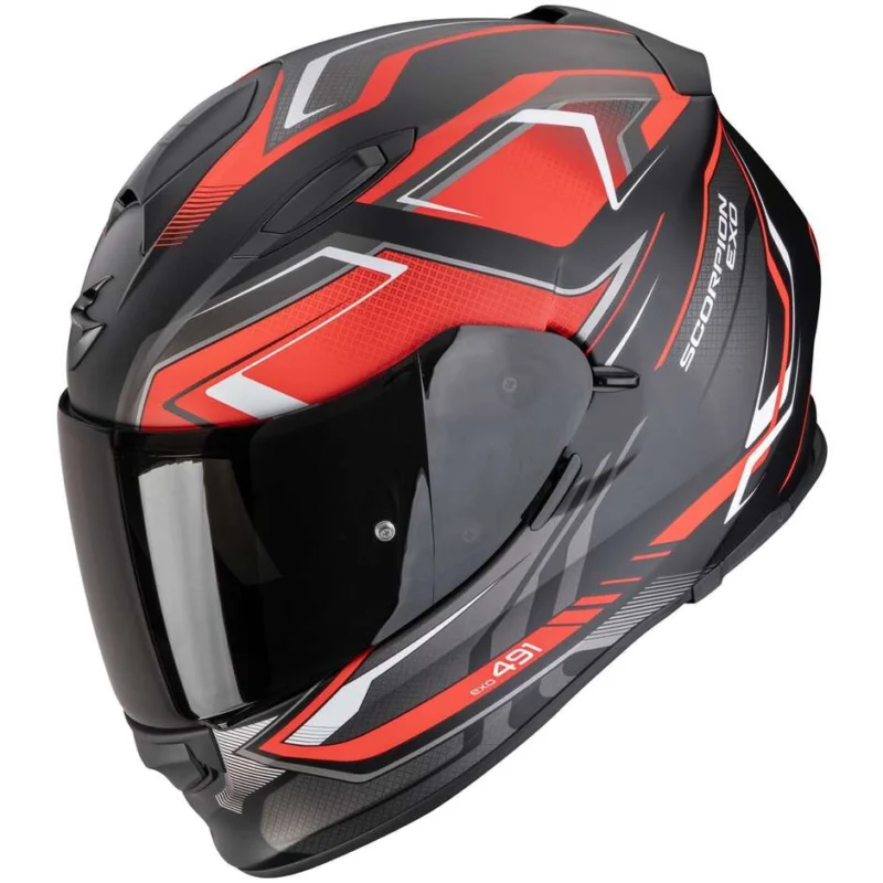 Compra Oggi Stesso Casco Moto Integrale Scorpion EXO-491 ZUMO Nero opaco Rosso