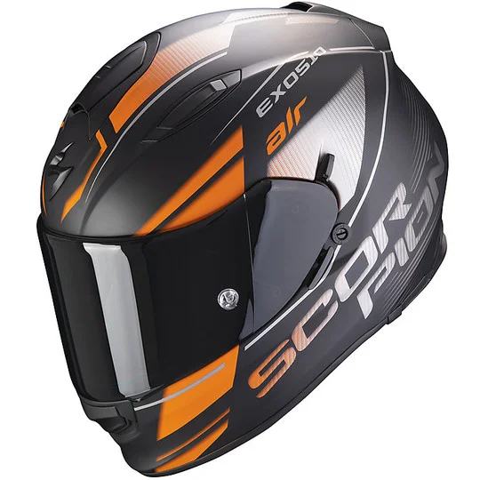 Quantità Limitata Casco Moto Integrale Scorpion EXO 510 Air FERRUM Nero Silver Arancio Opaco