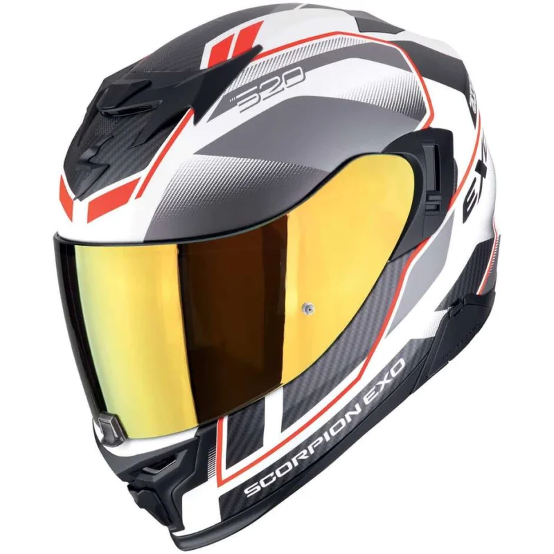 Casco Moto Integrale Scorpion EXO 520 EVO AIR LENA Bianco Opaco Rosso Direttamente Dal Produttore