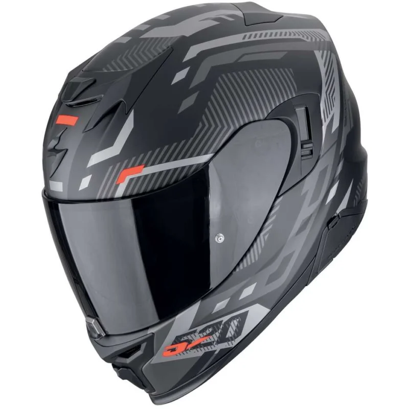 Compra Oggi Stesso Casco Moto Integrale Scorpion EXO-520 EVO AIR RANKA Nero opaco Argento Rosso