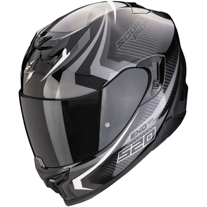 A Buon Prezzo Casco Moto Integrale Scorpion EXO 520 EVO AIR TERRA Nero Argento Bianco