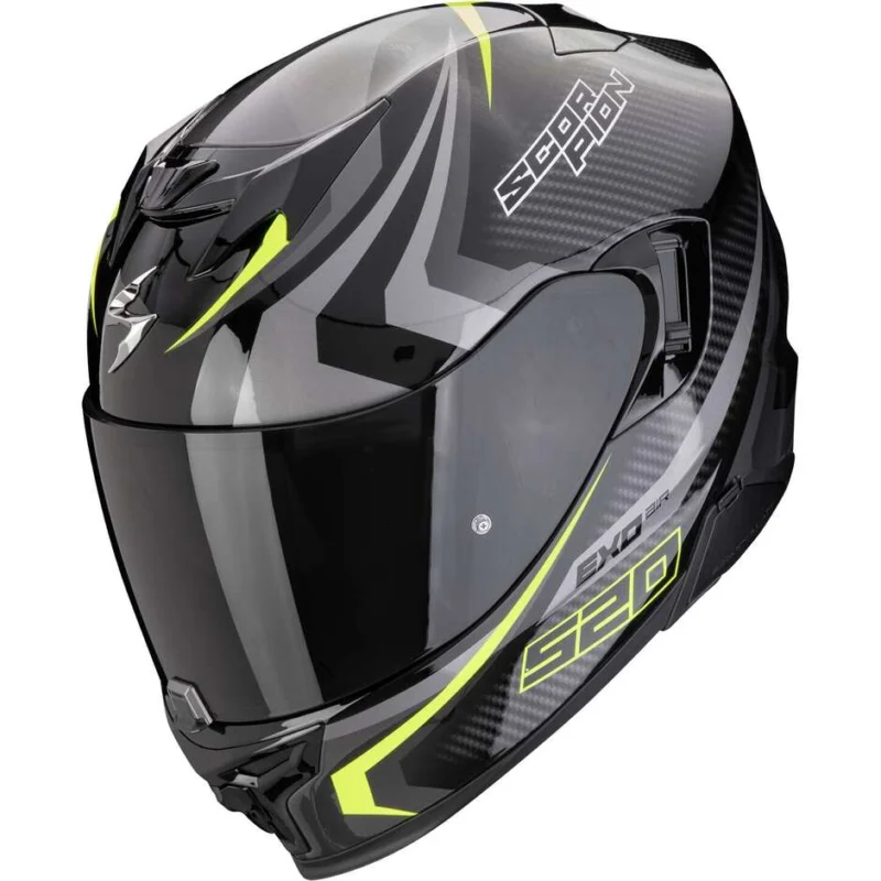 Soddisfatti O Rimborsati Casco Moto Integrale Scorpion EXO 520 EVO AIR TERRA Nero Argento Giallo neon