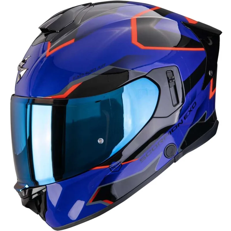 Casco Moto Integrale Scorpion EXO-530 AIR CLIP Blu Nero Rosso Promozione Esclusiva