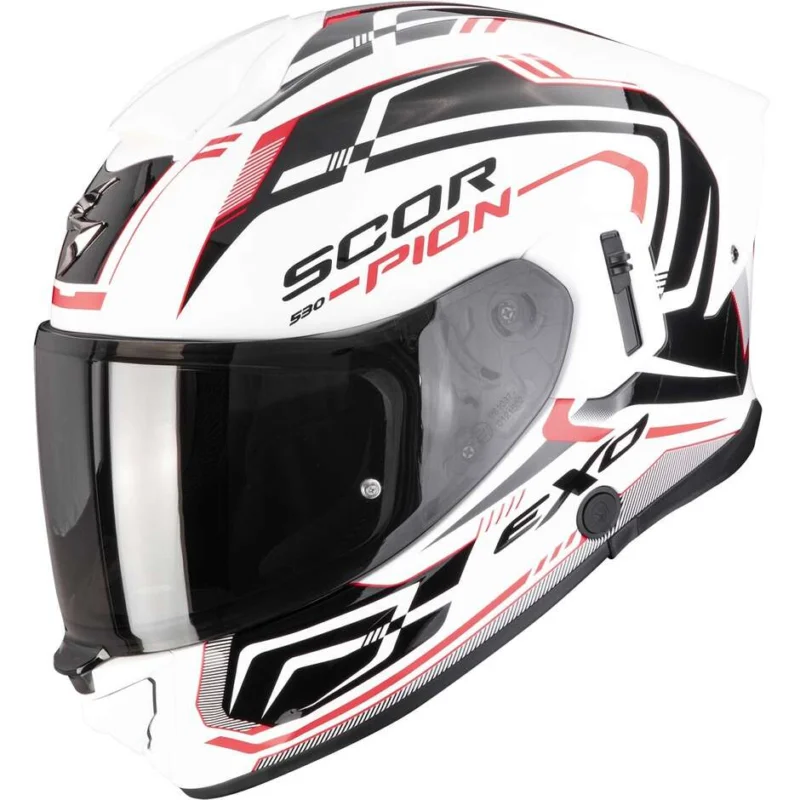 Casco Moto Integrale Scorpion EXO-530 AIR SLOPE Bianco Nero Rosso Compra Oggi Stesso