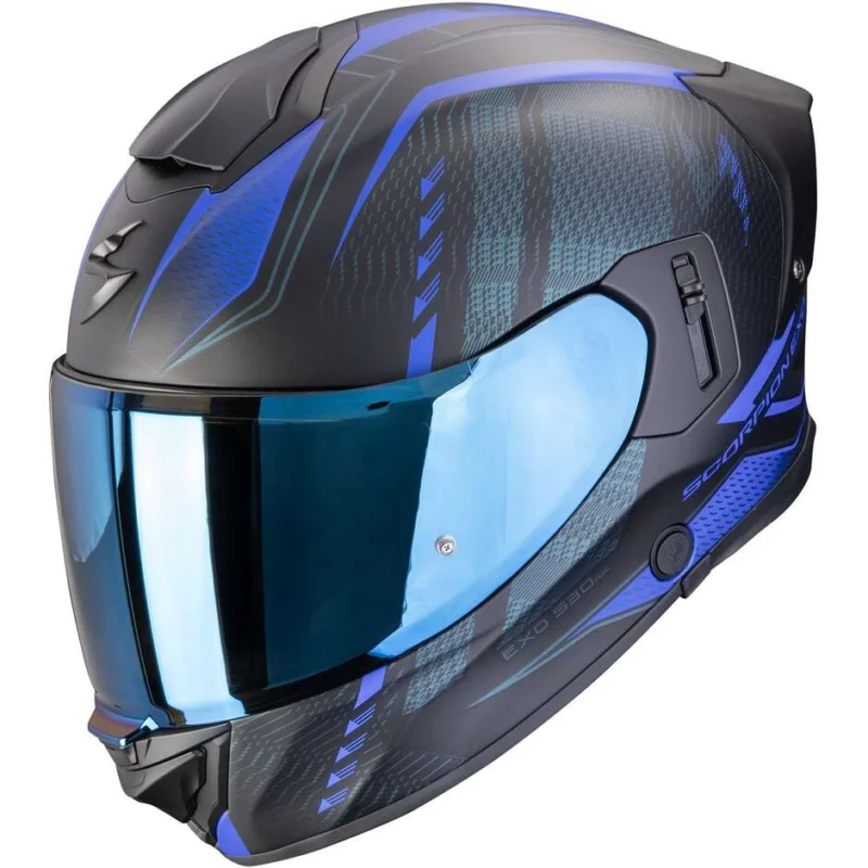 Solo Oggi Casco Moto Integrale Scorpion EXO-530 AIR THERAS Nero Opaco Blu
