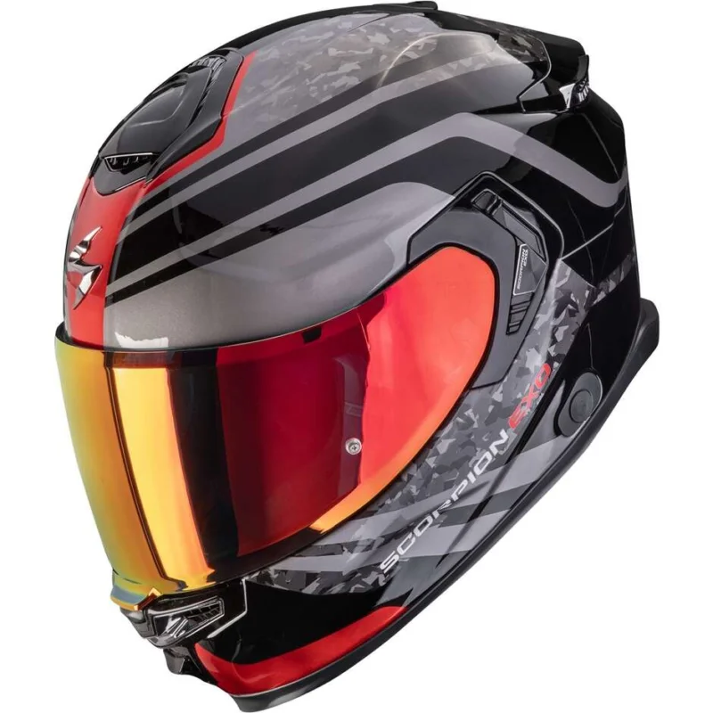 Casco Moto Integrale Scorpion EXO-GT SP AIR ARTEN Nero Rosso Spedizione Gratuita