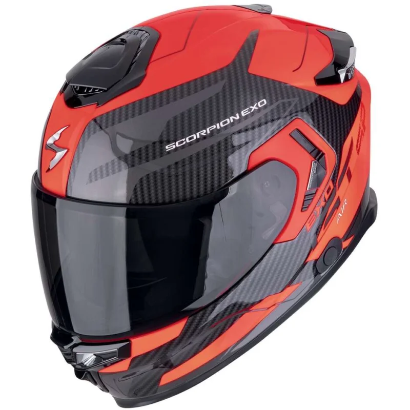 Non Perdere Casco Moto Integrale Scorpion EXO-GT SP AIR FLEX Nero Neon Rosso