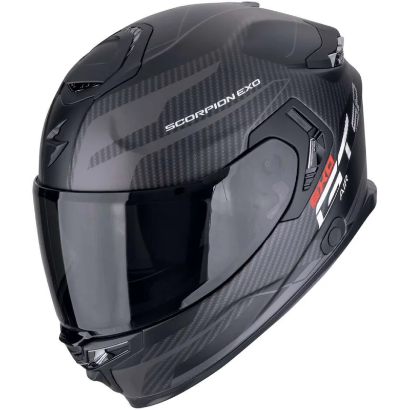 Prezzo Conveniente Casco Moto Integrale Scorpion EXO-GT SP AIR FLEX Nero opaco Argento
