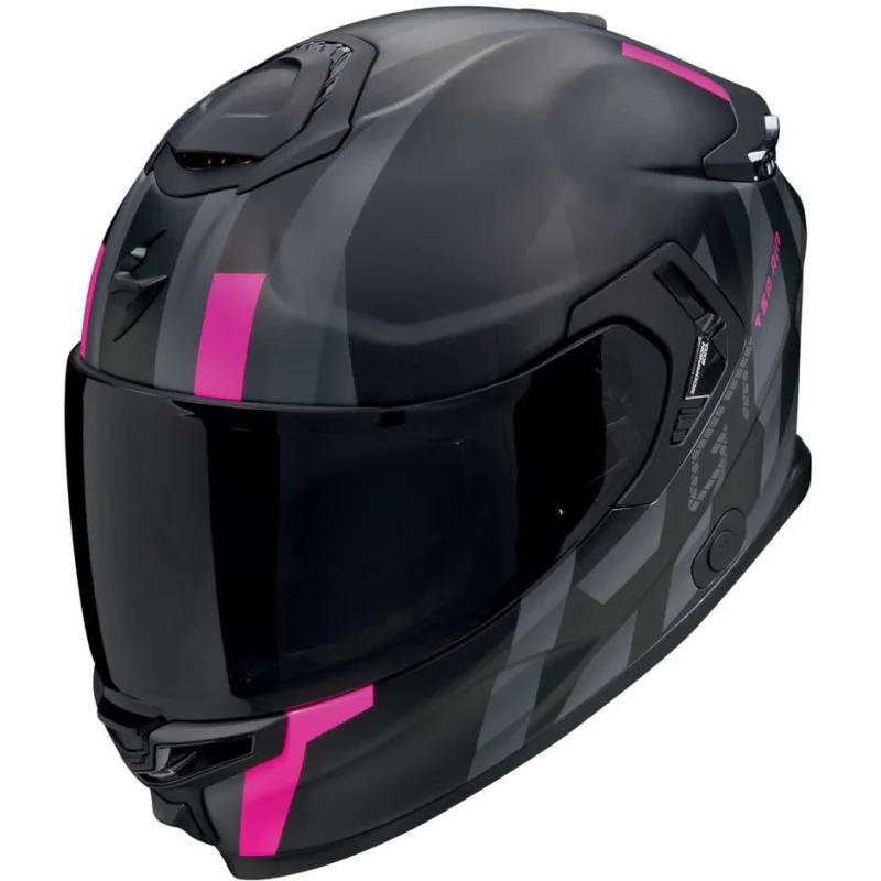 Casco Moto Integrale Scorpion EXO-GT SP AIR TOURADVEN Nero opaco Rosa Spedizione Espresso