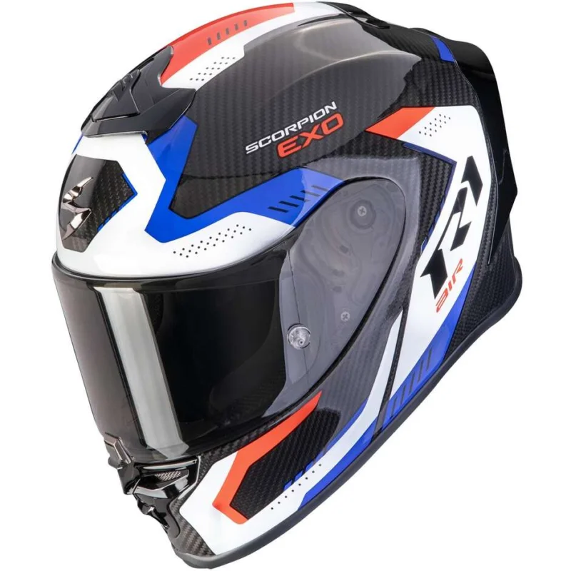Solo Oggi Casco Moto Integrale Scorpion EXO-R1 EVO CARBON AIR PROPEL Nero Bianco Rosso