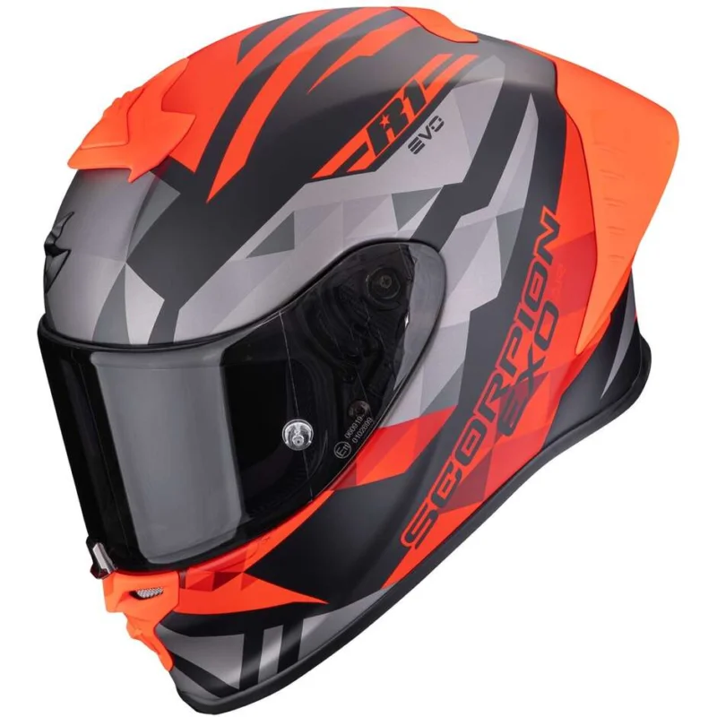 Scelto Dai Clienti Casco Moto Integrale Scorpion EXO-R1 EVO II AIR VALERE Nero opaco Rosso