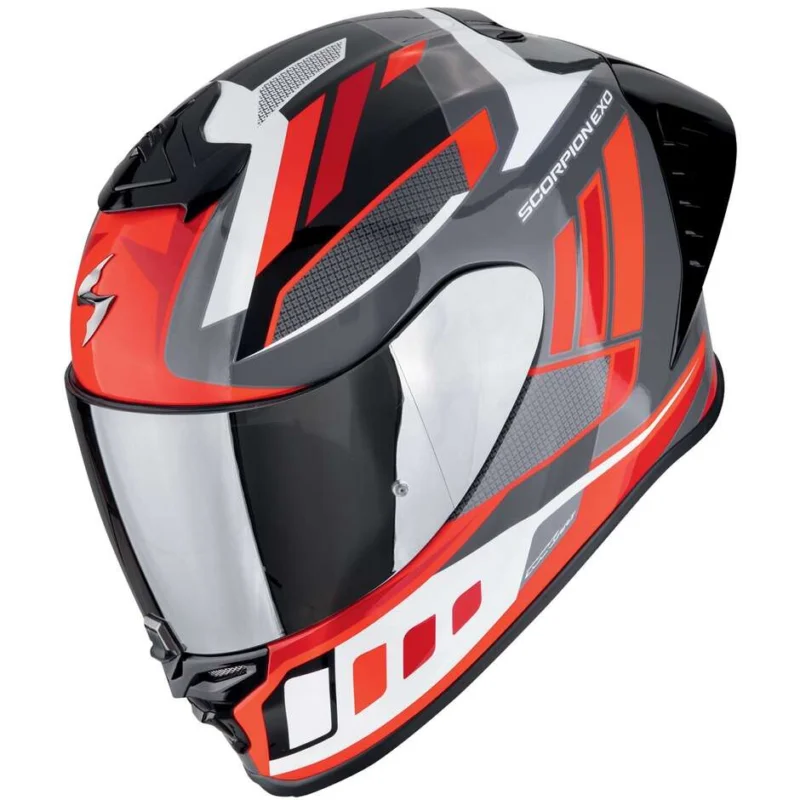 Casco Moto Integrale Scorpion EXO-R1 EVO II AIR VITAL Grigio Bianco Rosso Subito Disponibile