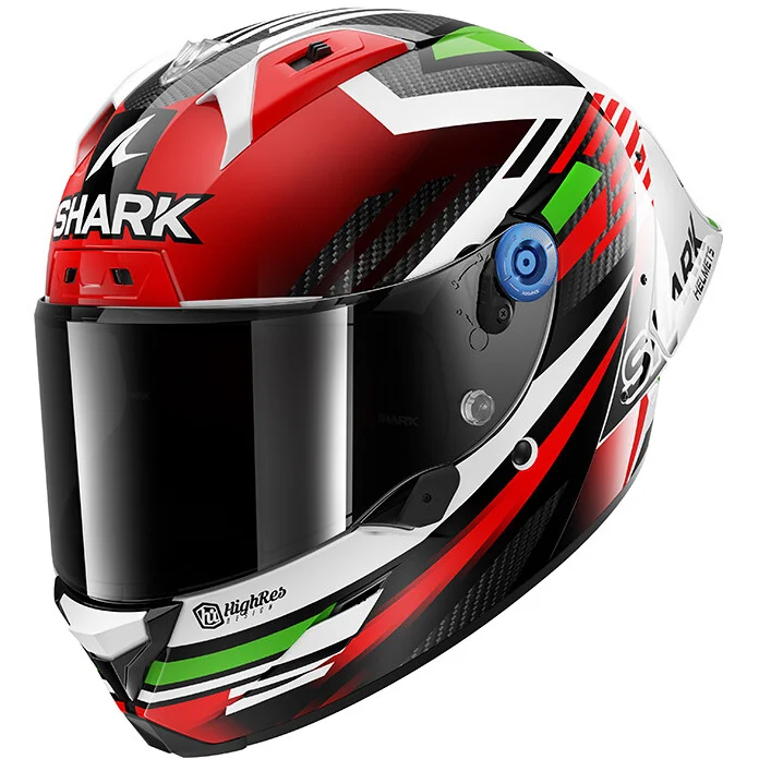 Casco Moto Integrale Shark AERON-GP FIM RACING #1 FIRSTLAP Carbonio Rosso Verde Promozione