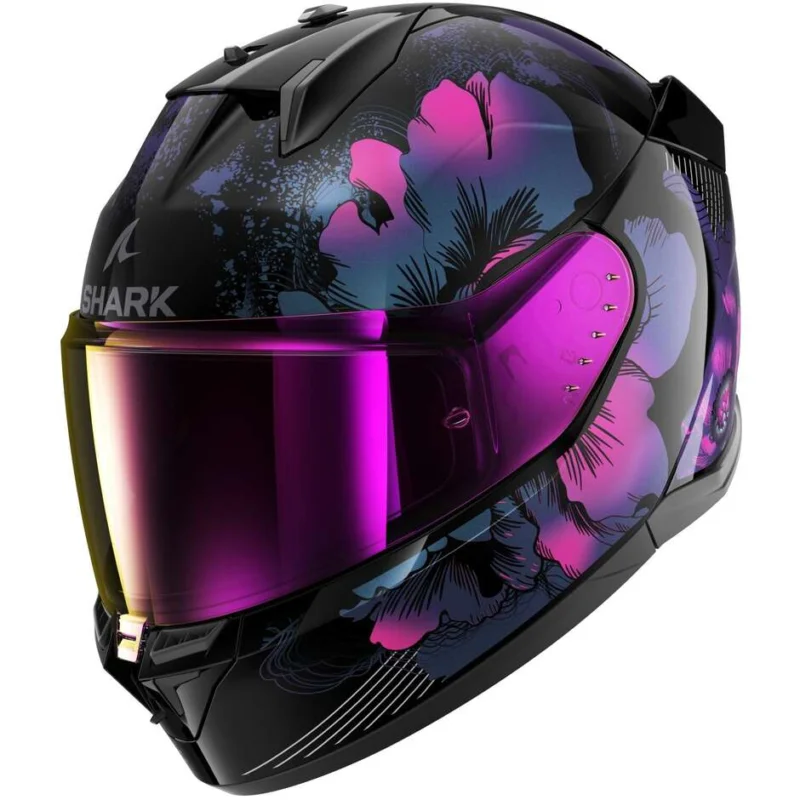 Casco Moto Integrale Shark D-SKWAL 3 MAYFER Nero Viola Glitter Popolare