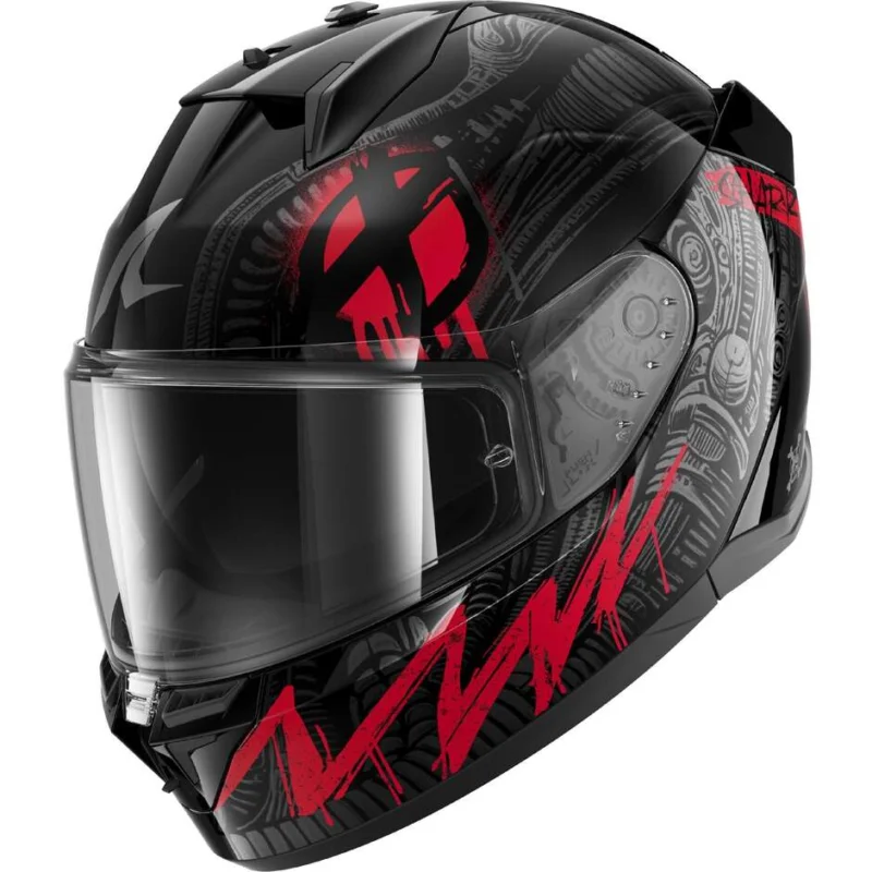 Casco Moto Integrale Shark D-SKWAL 3 SHIEVER Nero Antracite Rosso Consegna Rapida