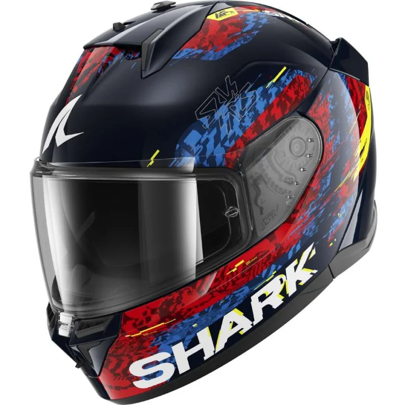 Casco Moto Integrale Shark D-SKWAL 3 SPEED-VIB Blu Rosso Blu Bestseller