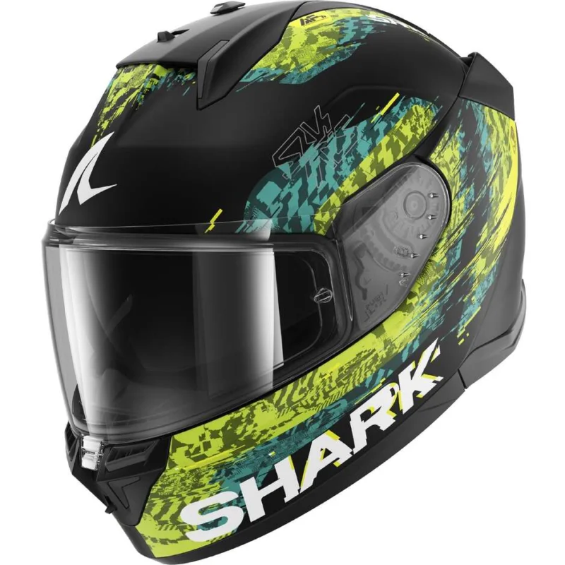 Offerta Casco Moto Integrale Shark D-SKWAL 3 SPEED-VIB Mat Nero Verde Blu