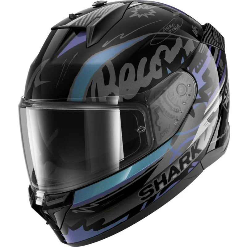 Più Venduto Casco Moto Integrale Shark D-SKWAL 3 STREETRUSH Nero Verde Cromo