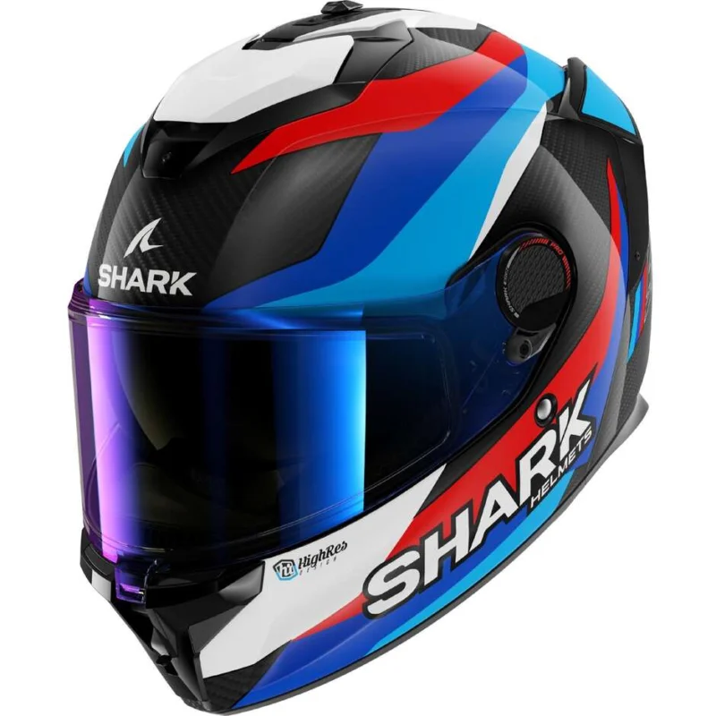 Professionale Casco Moto Integrale Shark SPARTAN GT PRO CARBON GUINTOLI Blu Rosso