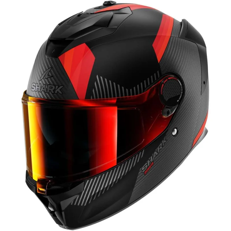 Compra Adesso Casco Moto Integrale Shark SPARTAN GT PRO DOKHTA CARBON Mat Carbon Arancione Antracite