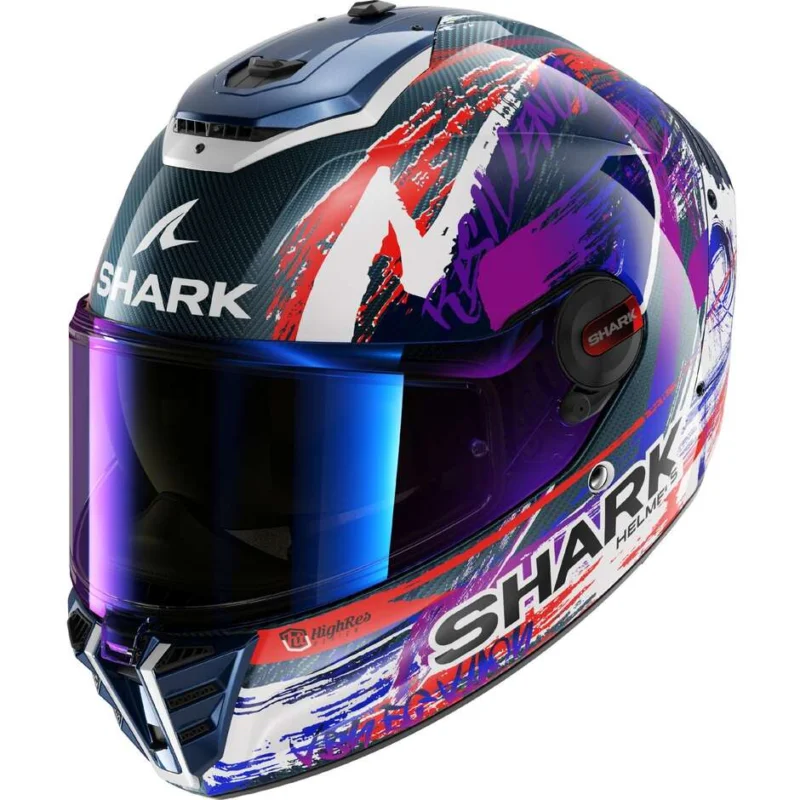 Consegna Rapida Casco moto Integrale Shark SPARTAN RS CARBON ZARCO SIGNATURE Bianco Viola
