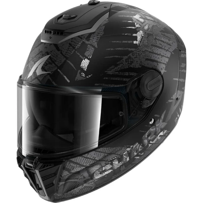 Casco Moto Integrale Shark SPARTAN RS REPTAIA Mat Nero Antracite Quantità Limitata