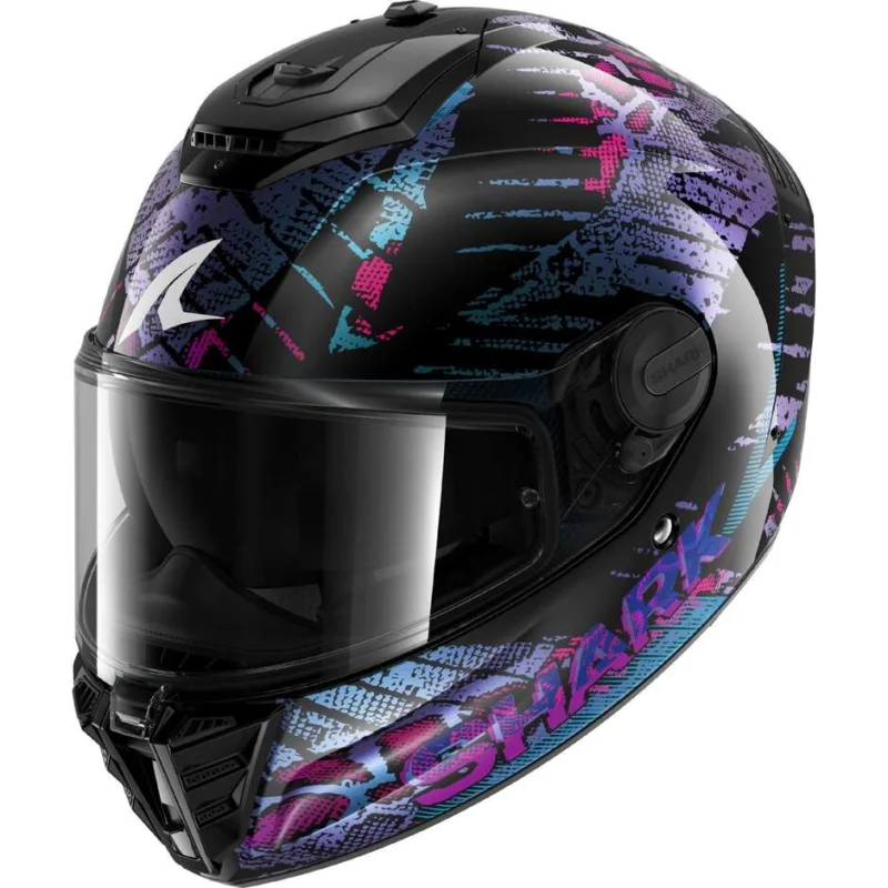 Prezzo Conveniente Casco Moto Integrale Shark SPARTAN RS REPTAIA Nero Blu Glitter