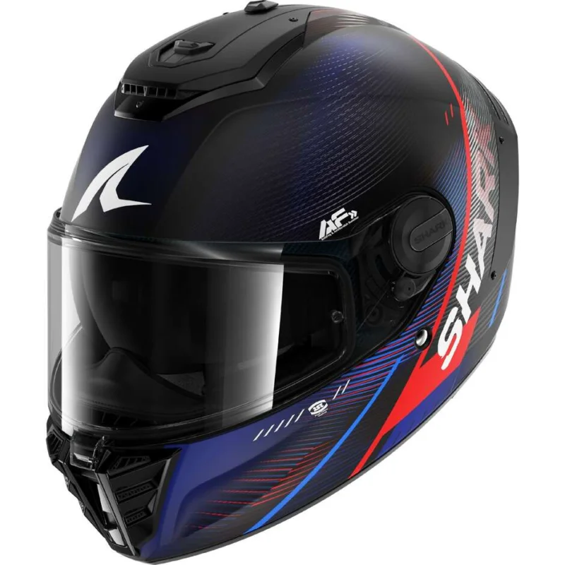 Casco Moto Integrale Shark SPARTAN RS SPEED-TECH Mat Nero Blu Rosso Consegna Rapida