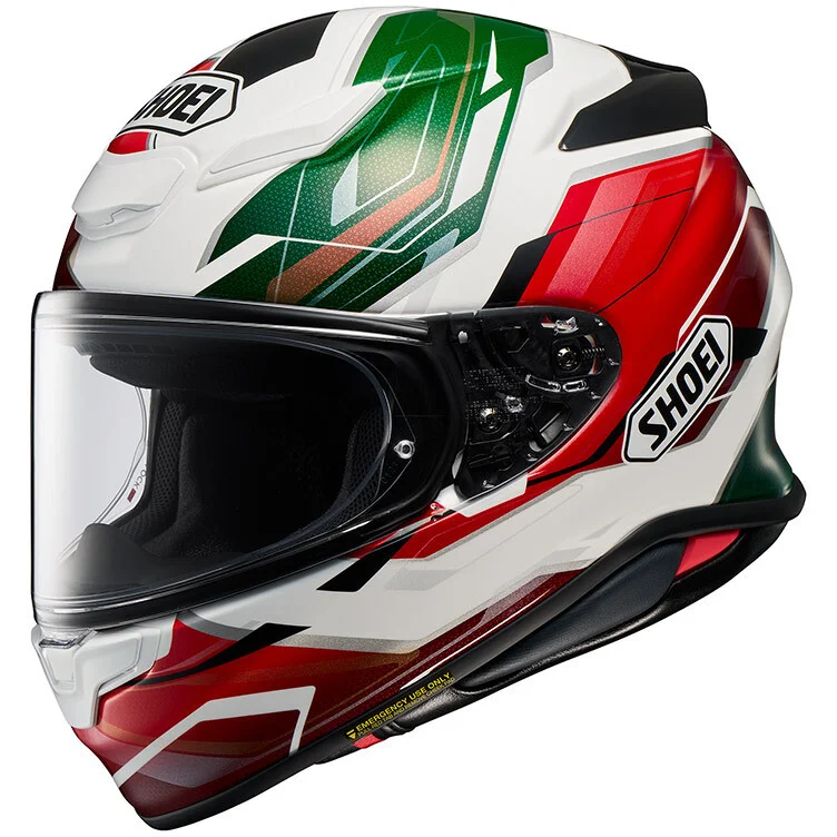 Consegna Rapida Casco Moto integrale Shoei NXR2 Capriccio TC-11 Bianco Rosso Verde