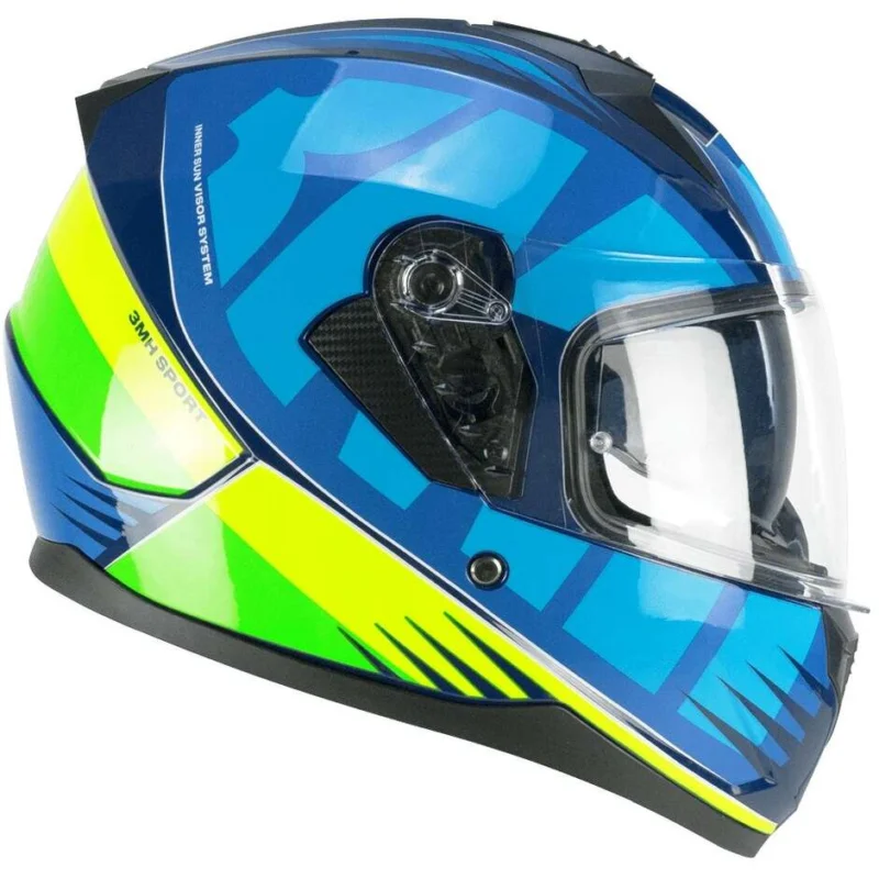 Sconto Casco Moto Integrale Ska-P 3MHG SPEEDER SPORT Blu Giallo fluo