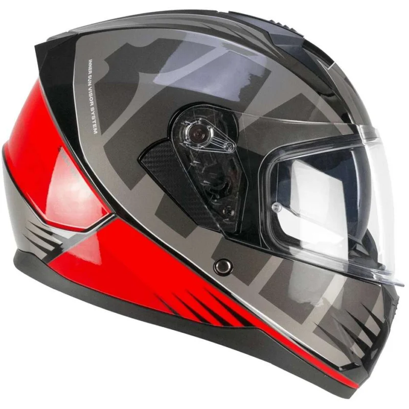 Casco Moto Integrale Ska-P 3MHG SPEEDER SPORT Grigio Rosso Nuovo Arrivo