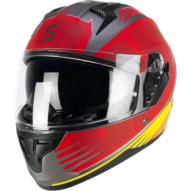 Prezzo Scontato Casco Moto Integrale Ska-P 3MHG SPEEDER SPORT Rosso Giallo opaco